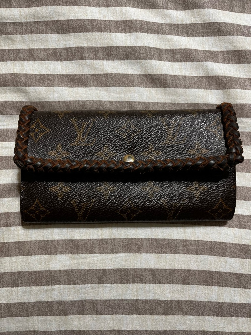 Louis Vuitton Monogram Braided Edge Wallet - 💯 guaranteed authentic!